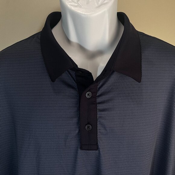 Mizzen+Main Men's blue on blue performance golf s/s polo shirt 2XL XXL EUC - Picture 1 of 6